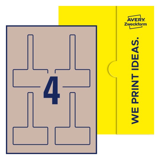 4 stk. etiketter per ark - Firkantede forseglingsetiketter, 80 x 40 mm (12 mm remse)