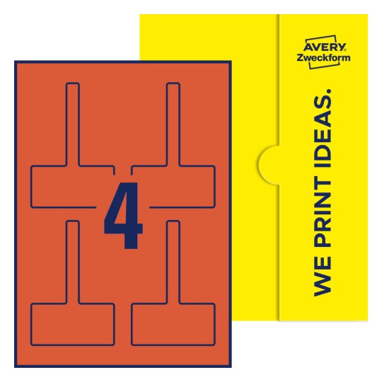 4 stk. etiketter per ark - Firkantede forseglingsetiketter, 80 x 40 mm (12 mm remse)