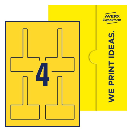 4 stk. etiketter per ark - Firkantede forseglingsetiketter, 80 x 40 mm (12 mm remse)