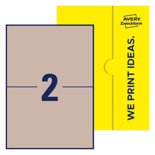 2stk. etiketter per ark - Firkantede etiketter, 210 x 148 mm