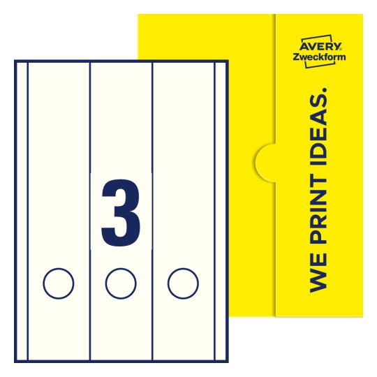3 stk. etiketter per ark - Firkantede etiketter, 61 x 297 mm