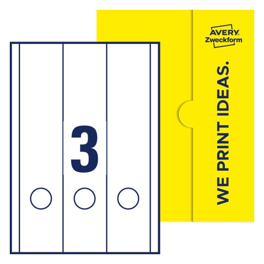 3 stk. etiketter per ark - Firkantede etiketter, 61 x 297 mm
