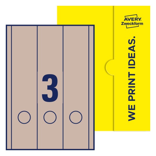 3 stk. etiketter per ark - Firkantede etiketter, 61 x 297 mm