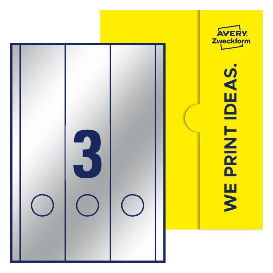 3 stk. etiketter per ark - Firkantede etiketter, 61 x 297 mm