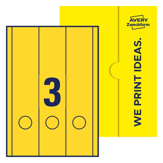 3 stk. etiketter per ark - Firkantede etiketter, 61 x 297 mm