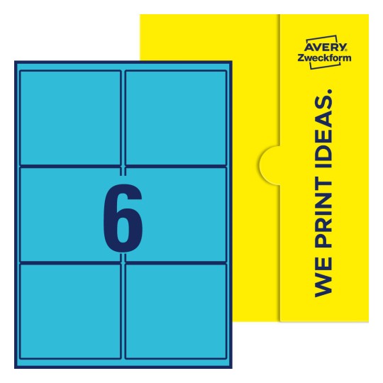 6 stk. etiketter per ark - Firkantede etiketter, 99,1 x 93,1 mm