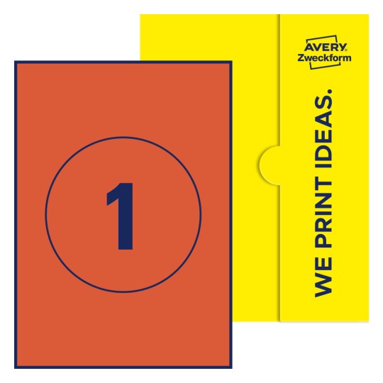 1 stk. etiketter per ark - Runde etiketter, Ø 150 mm