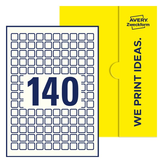 E-PPW-15x15-S - Kvadratiske etiketter, 15 x 15 mm