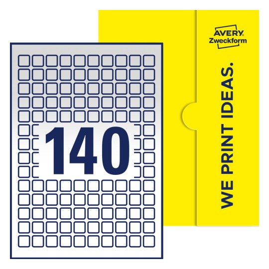 E-PPW-15x15-S - Kvadratiske etiketter, 15 x 15 mm
