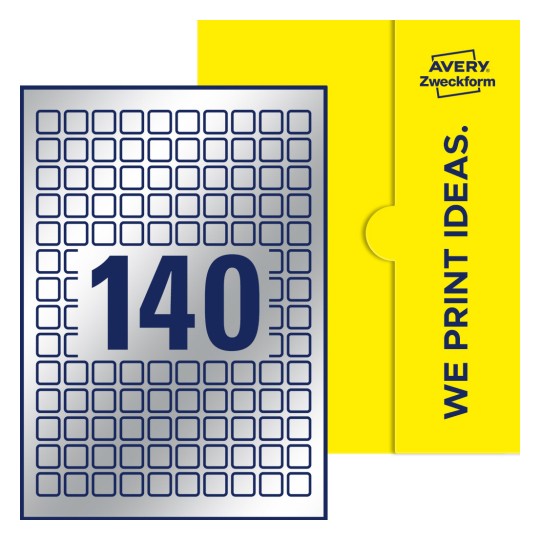 E-PPW-15x15-S - Kvadratiske etiketter, 15 x 15 mm