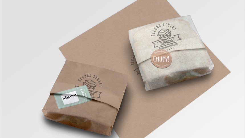 Forseglingsetiketter for matleveranser, take-away og to-go