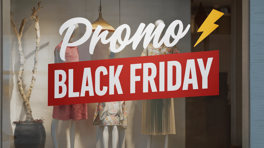 Black Friday – tilbud i butikkvinduet