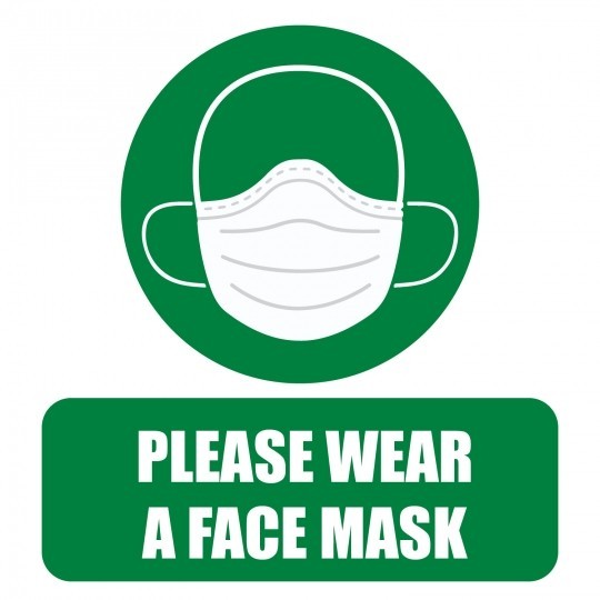 Avery COVID-19 skilt Please Wear a Face Mask