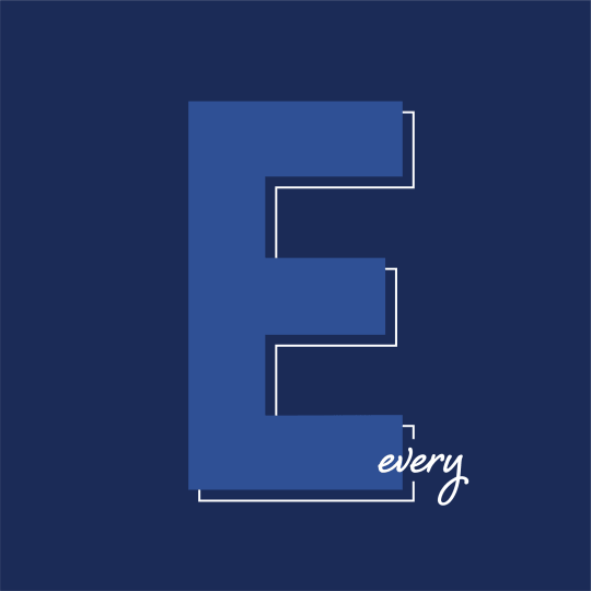 Bilde av stor E for ordet "Every"