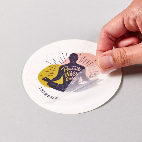 Link til PrintService-konfigurator for transparente klistremerker med logo