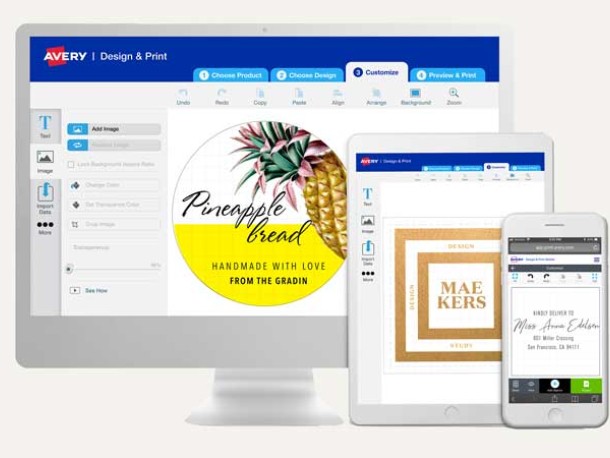 Lenke til Design & Print-sjablonger