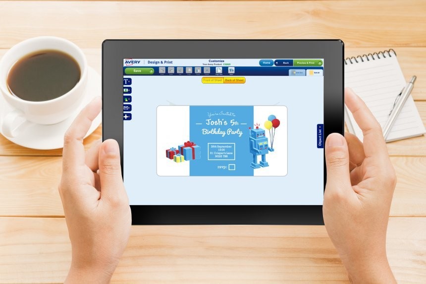 Avery Design & Print Tablet App - Gammel Avery-programvare