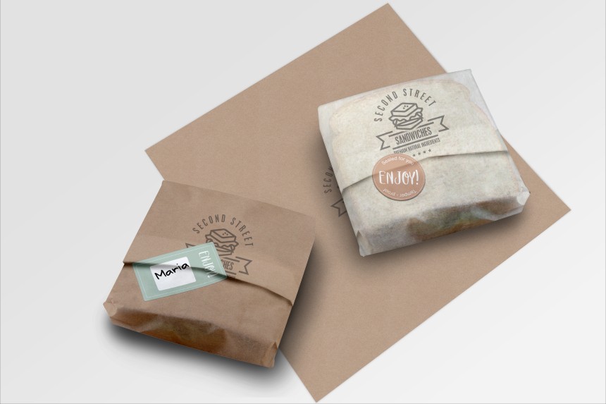 Forseglingsetiketter for matleveranser, take-away og to-go