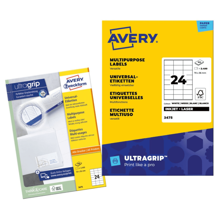 Avery ny emballasje