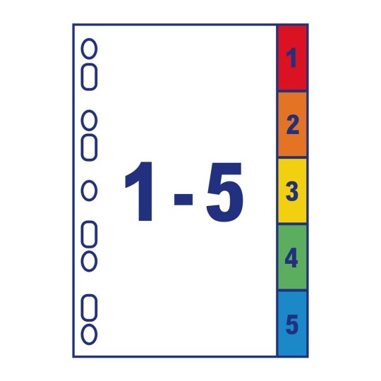 Ready Index™ med 5 faner UTGÅTT 01733501 222 x 297 mm