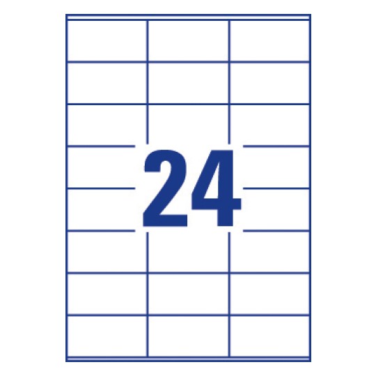 24 stk. etiketter per ark