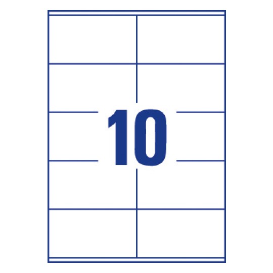 10 stk. etiketter per ark