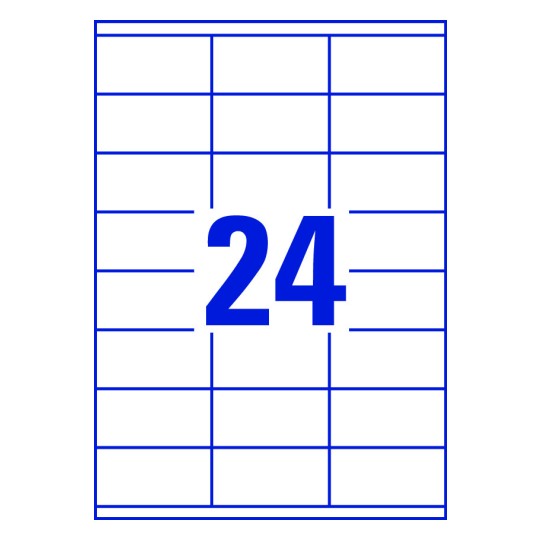 24 stk. etiketter per ark