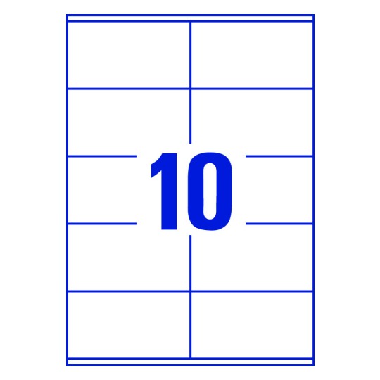 10 stk. etiketter per ark