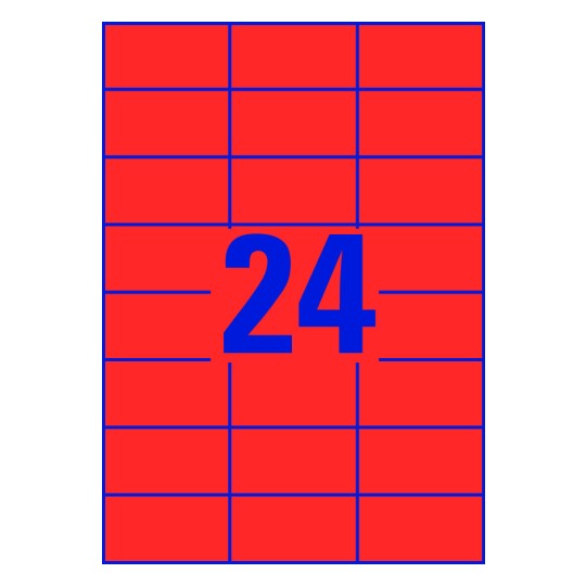 24 stk. etiketter per ark