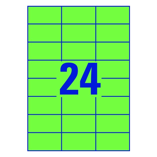 24 stk. etiketter per ark