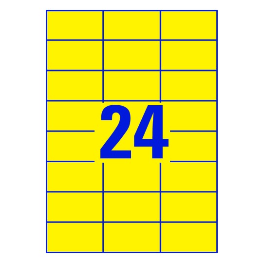 24 stk. etiketter per ark