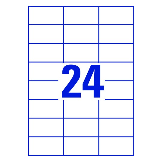 24 stk. etiketter per ark