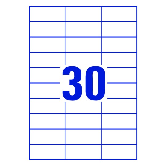 30 stk. etiketter per ark