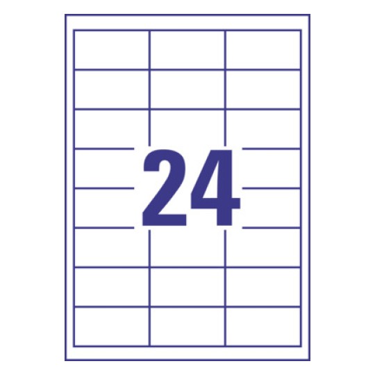 24 stk. etiketter per ark