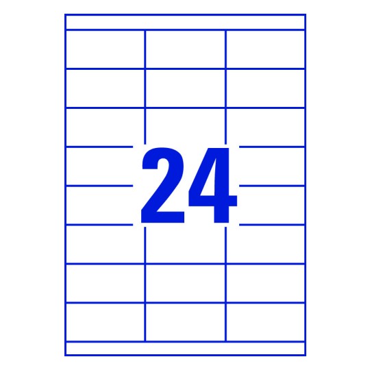 24 stk. etiketter per ark