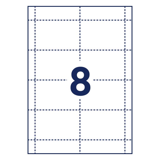 8 stk. etiketter per ark
