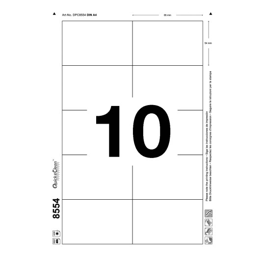 10 stk. innstikk per ark