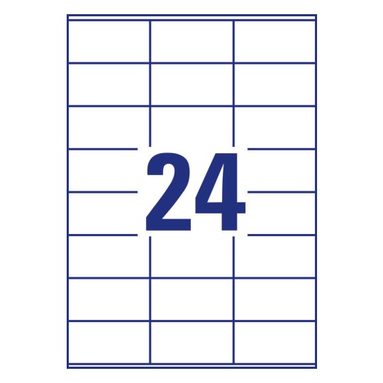 24 stk. etiketter per ark