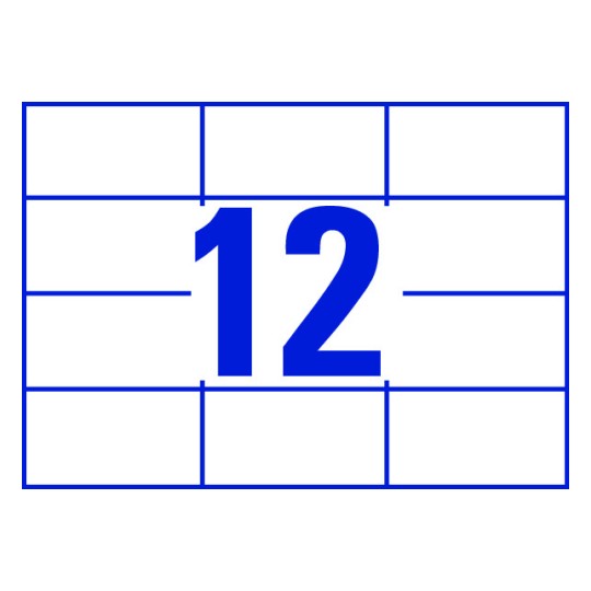 12 stk. etiketter per ark