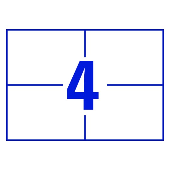 4 stk. etiketter per ark