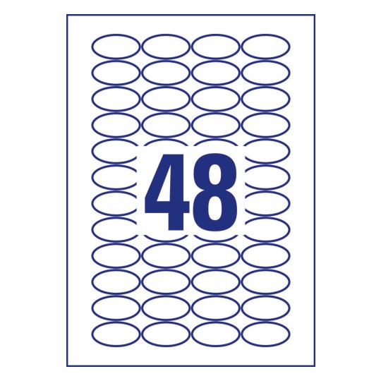 48 stk. etiketter per ark