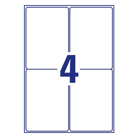 4 stk. etiketter per ark