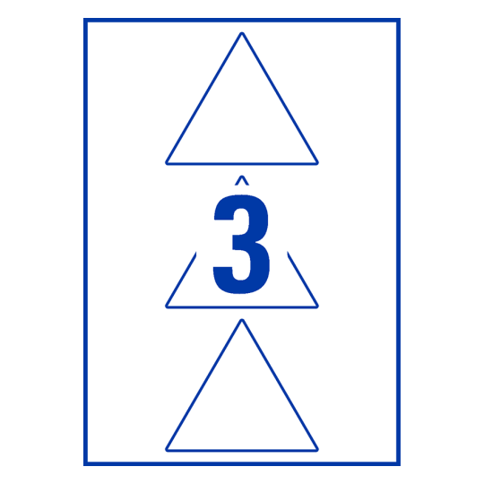 3 stk. etiketter per ark