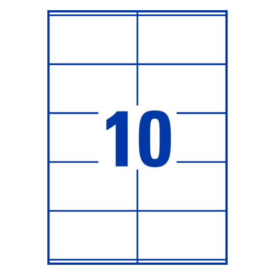 10 stk. etiketter per ark