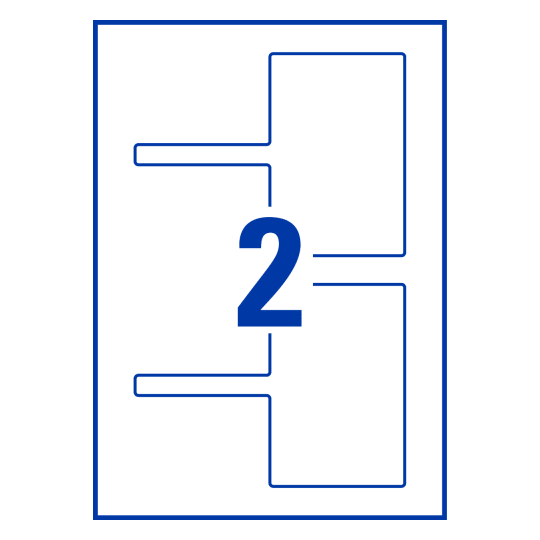 2 stk. etiketter per ark