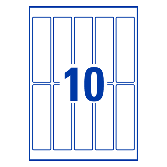 10 stk. etiketter per ark