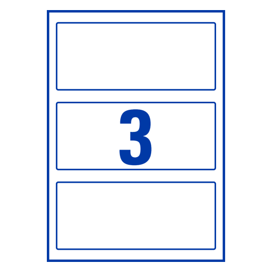3 stk. etiketter per ark