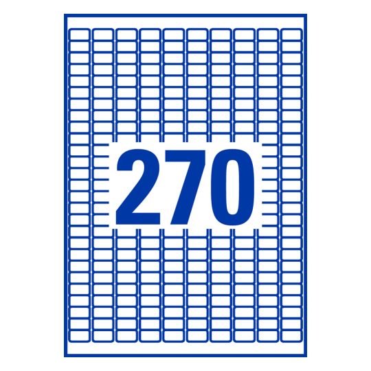 270 stk. etiketter per ark
