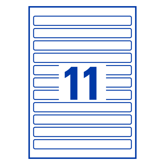 11 stk. etiketter per ark