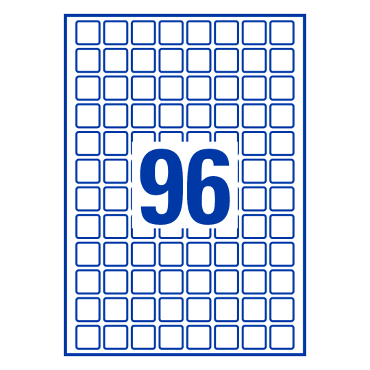 96 stk. etiketter per ark